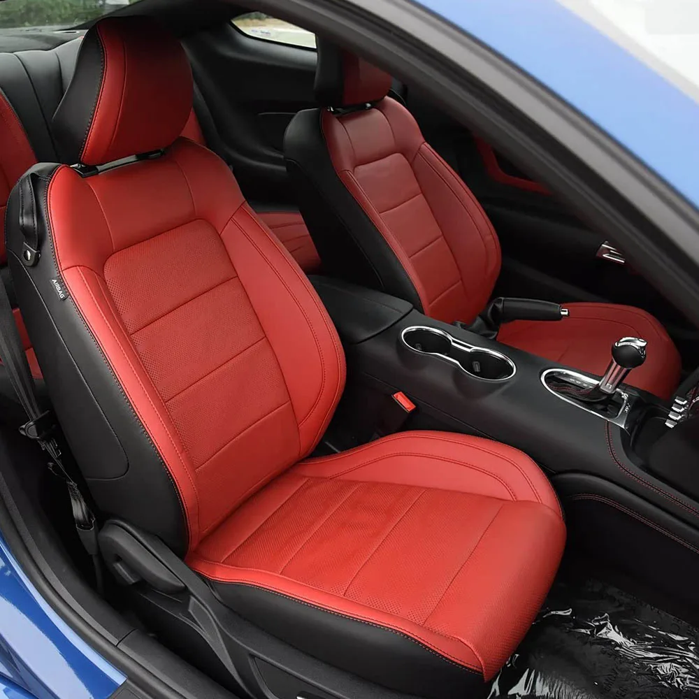 

Car Seat Covers For Ford Mustang 2015 2016 2017 2018 2019 Nappa Leather Custom Full Set Interior Protector Accessories
