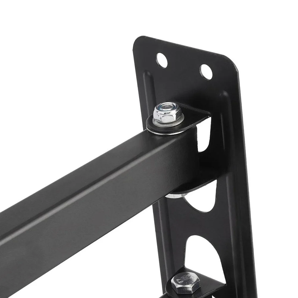 

14-42 Inch Stretchable Wall Mount Bracket Rotated Holder Black Heavy Duty Durable Steel Coating for Flat Panel