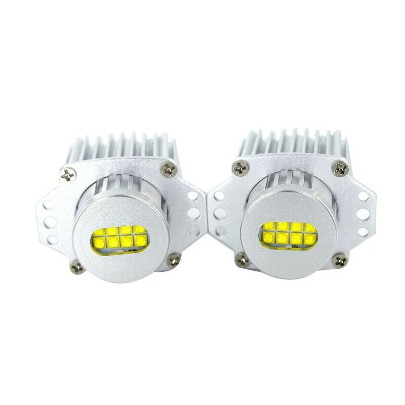 2 pezzi Angel Eyes Canbus 80W LED fari indicatori di direzione lampadine senza errori per -BMW E90 E91 3 serie 2005-2008 Super White