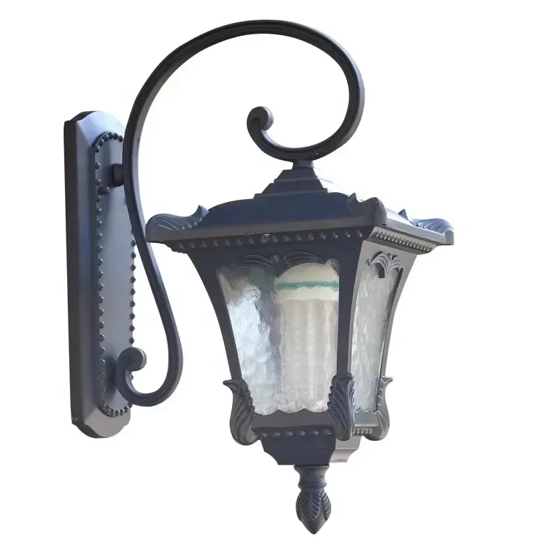 Aluminum cylindrical/square LED outdoor wall lamp with polycarbonate diffuser, IP65 waterproof, with light sensor, suitable