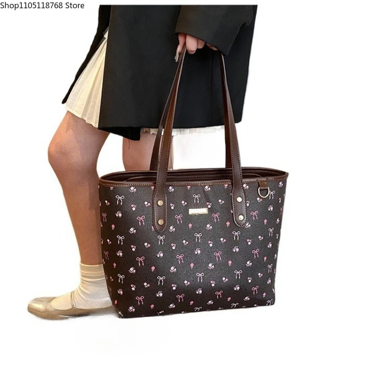 

Сумки на плечо из искусственной кожи с цветами, черные, на молнии, белые, универсальные сумки-тоут большой вместимости для женщин