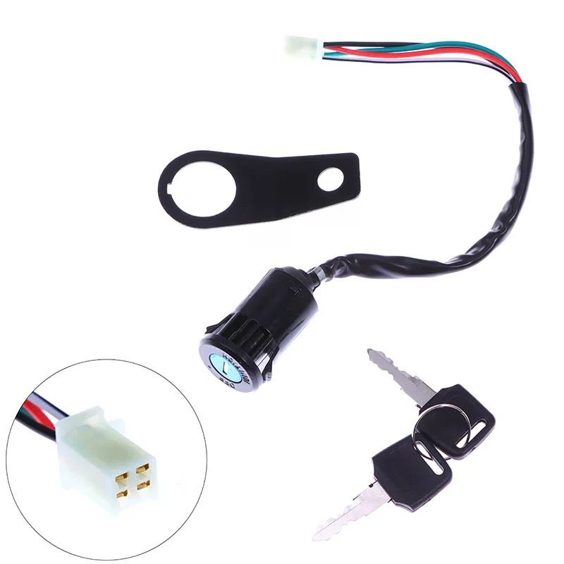 1 Set DIY Accessories Universal Motorcycle Start The Ignition Switch Lock Key With Bracket For Most 50cc 70cc 90cc 110cc 150cc
