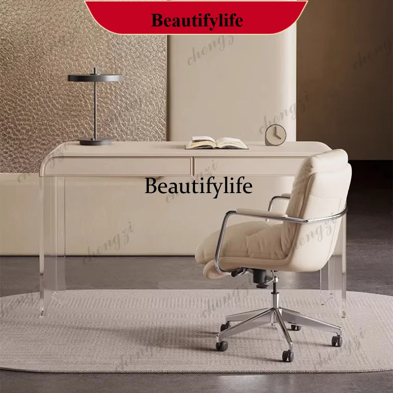 

YL High-End Cream Style Laptop Desks Modern Design Luxury Office Desk Nordic Business Furniture escritorio de oficina