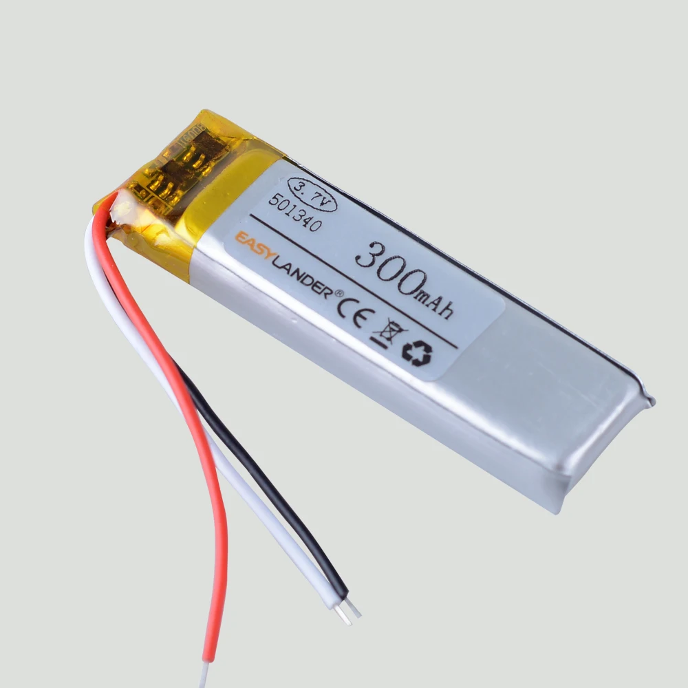 3-przewodowy 501340 300mAh polimerowy akumulator litowo-jonowy do TWS słuchawki Bluetooth zestaw słuchawkowy House twsej02 lm