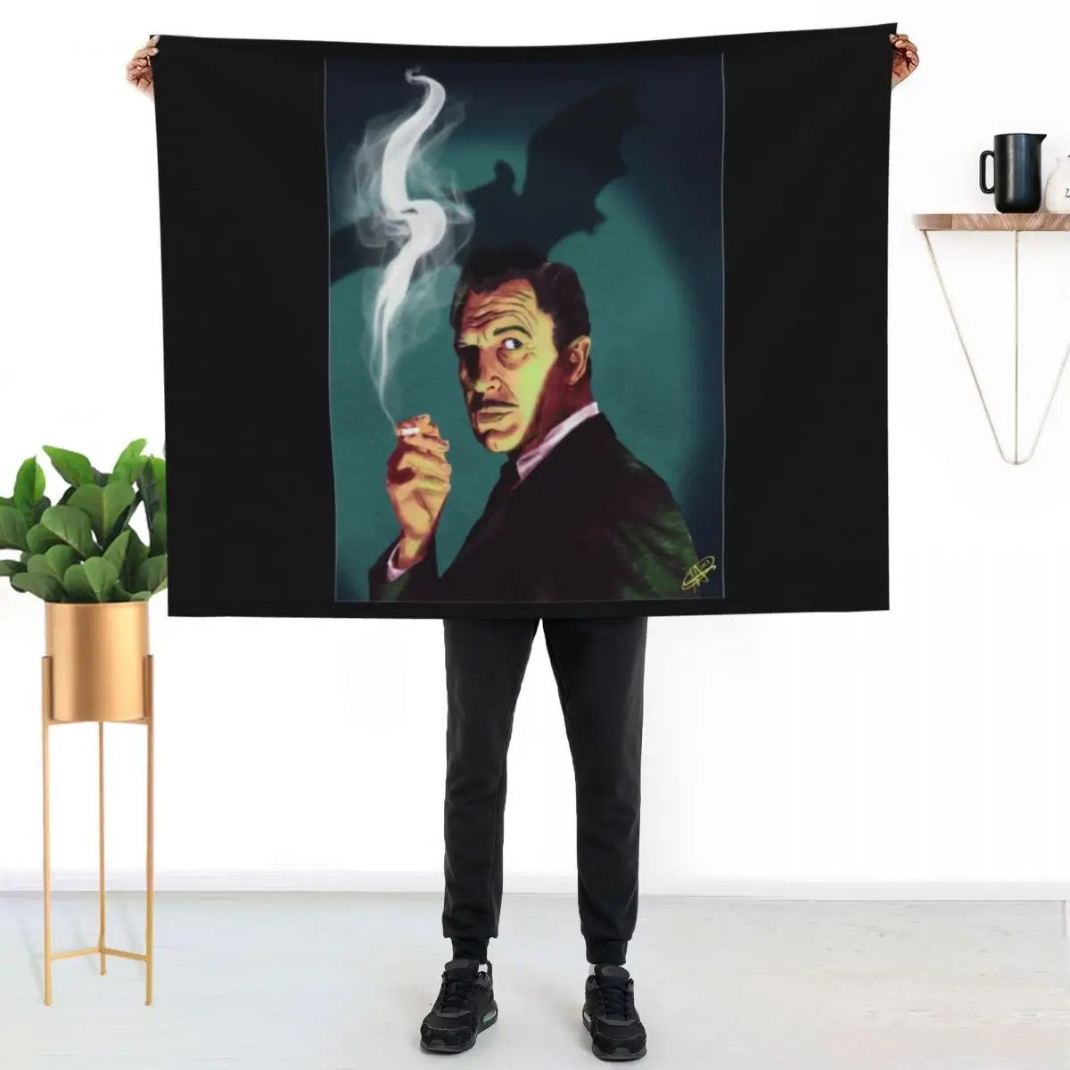 Vincent-Price Throw Blanket sofa bed Hairy Single Thin Plaid Nap Blankets