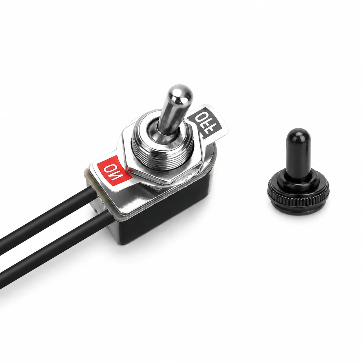 SPST Toggle Switch 12mm Waterproof Rocker Switch 6A 250V with Wire for Car Boat Marine DIY Electrical Panel Replacement
