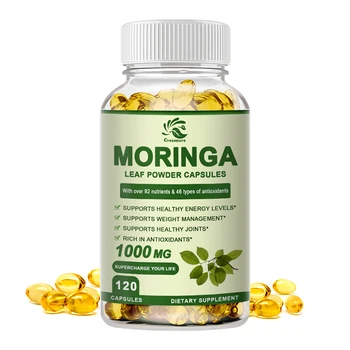 Greensure Moringa Oleifera 1000 mg kapsułki dodatkowa potęga 50:1 ekstrakt energetyzujący przeciwutleniacz, 60/120 kapsułek wegetariańskich