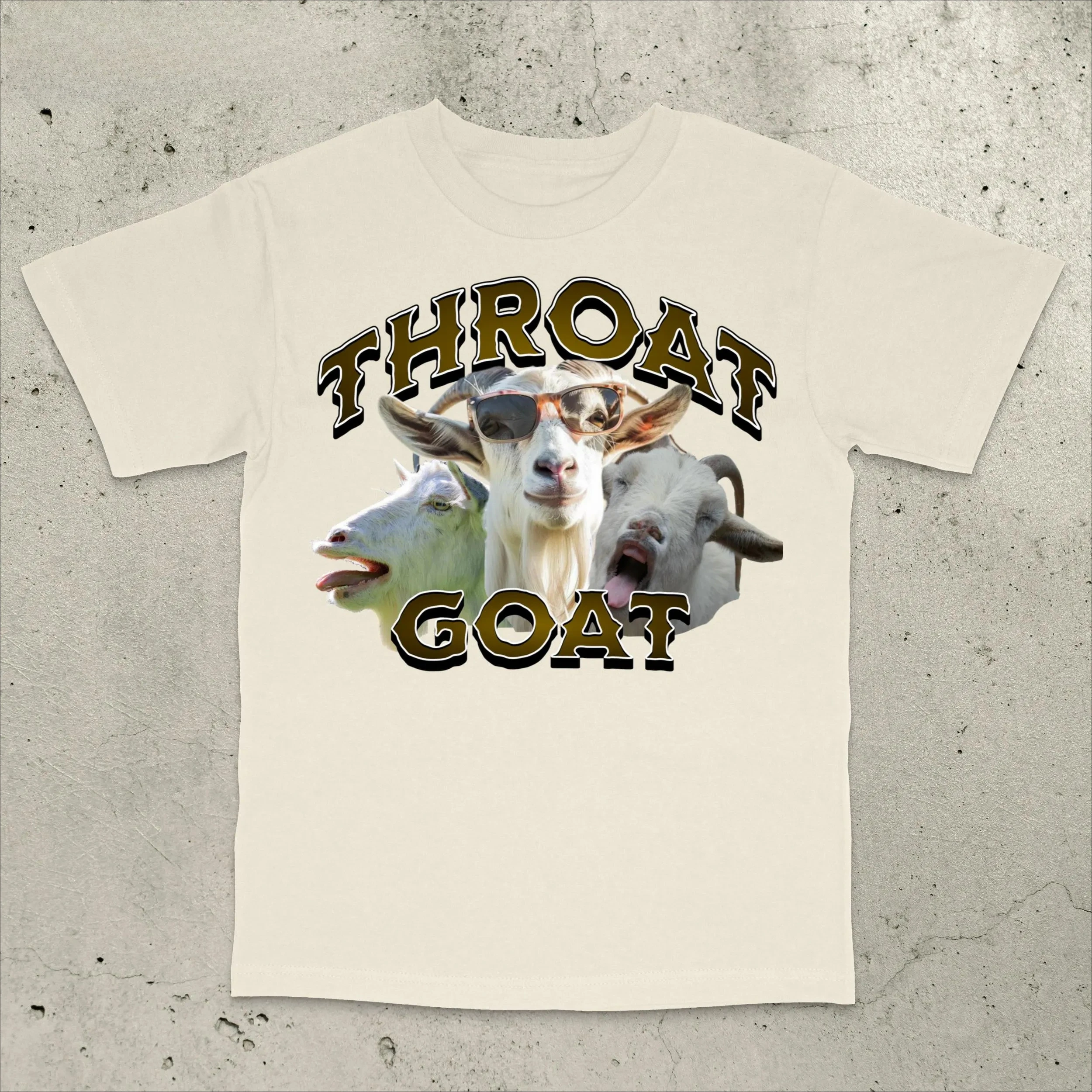 Throat Goat T-Shirt Offensive Tee Inappropriate Funny Gag Gift Gen Z Meme Tees Prank Tee Funny Meme Shirt graphic t shirts Y2K