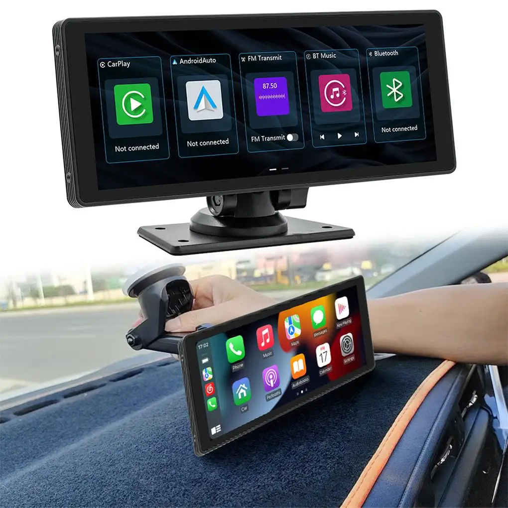 

10.26 Inch Portable Wireless Carplay Screen HD Rear Reversing Camera Car Radio DVR MP5 Multimedia Video Player Android Auto