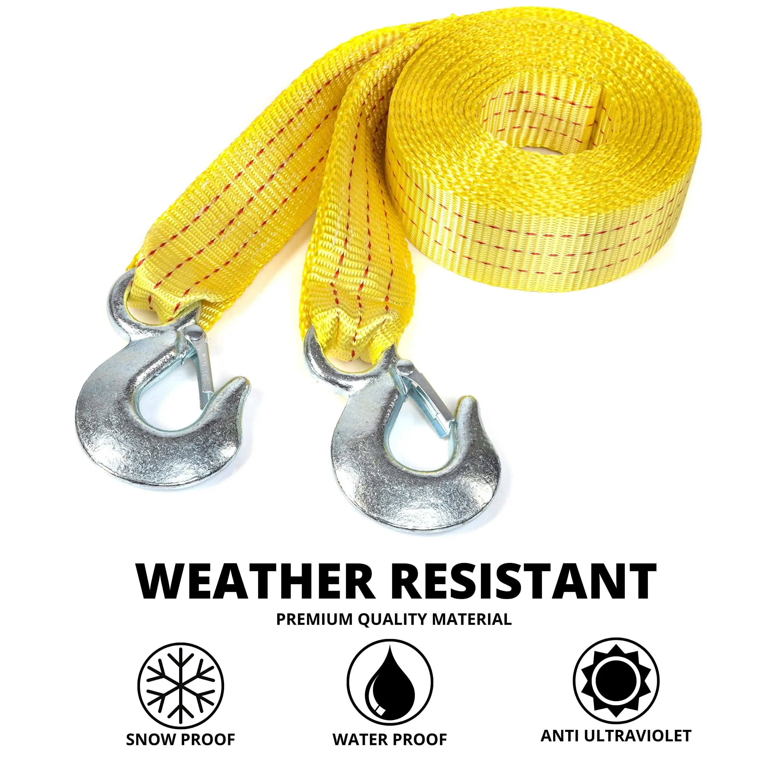 1 Pcs 4M Car Tow Cable Heavy Duty 3Ton/5Ton Trailer Rope Towing Pull Rope Strap Hooks Van Road Recovery Car Accessories