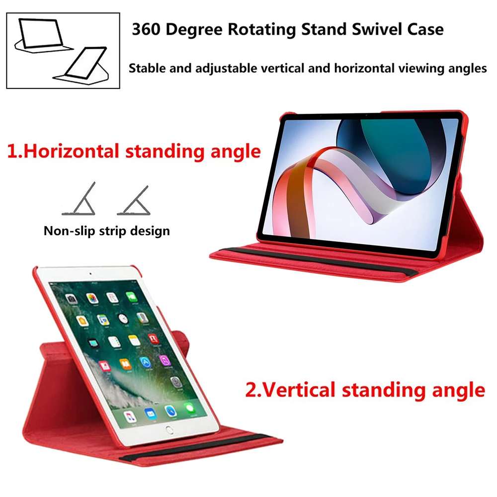 For IPad 10.2 Case Cover for IPad 7th 8th 9th Generation Case Coque 360 Rotating PU Leather Stand Case Auto Wake Up Sleep Funda