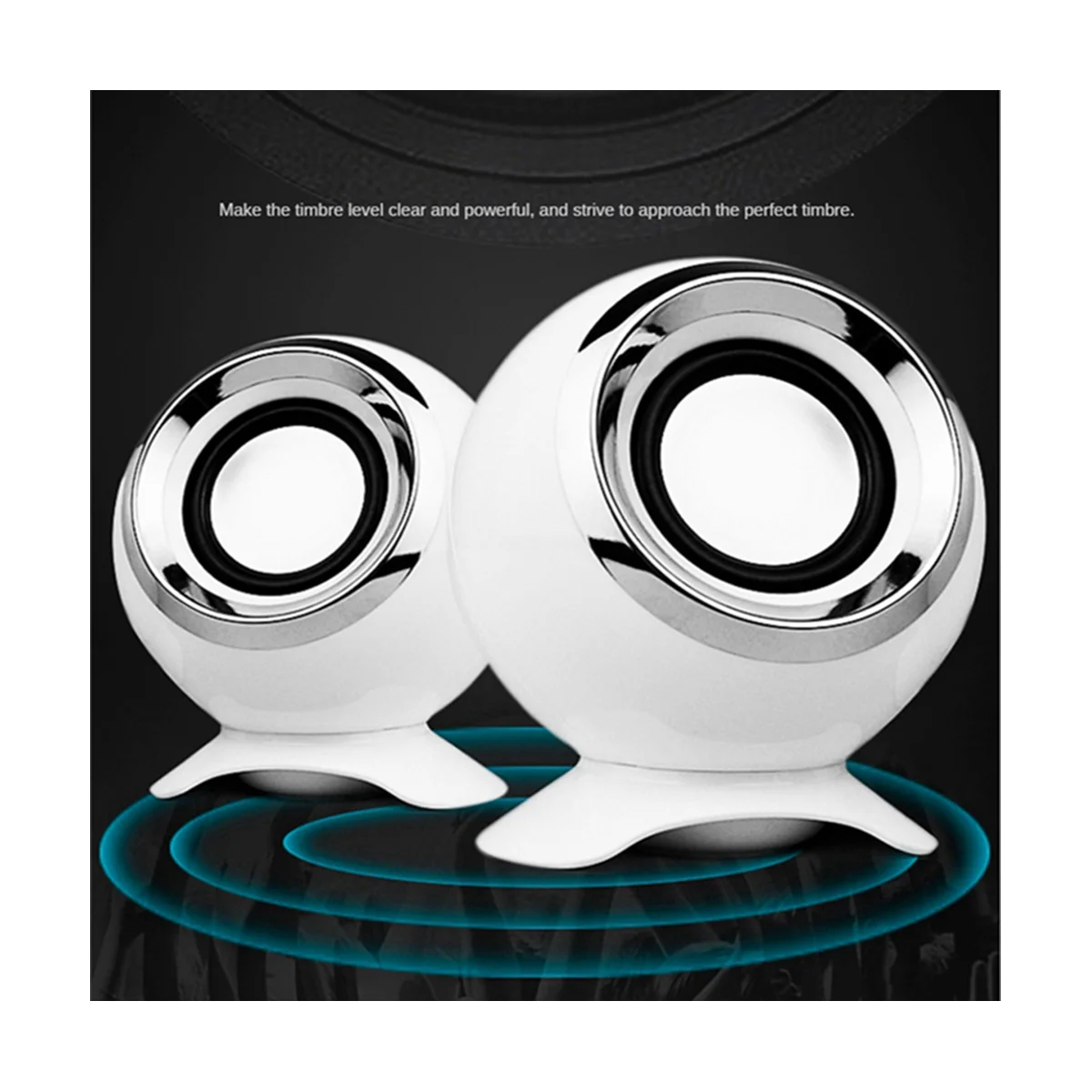 Estéreo Hi-Fi com microfone com fio, alto-falantes para PC, alto-falantes para laptop, USB, 3,5mm, reprodução de música, branco, TablePC