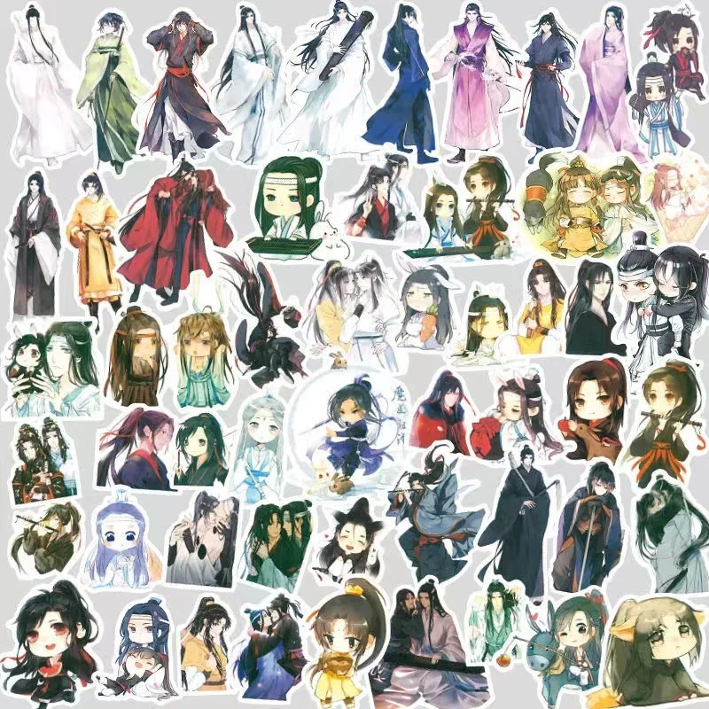 

Chinese Danmei Novels Mo Dao Zu Shi Hand Account Materials Lan Wangji Wei Wuxian Jing Ling Jiang Cheng Phone DIY Decor Stickers