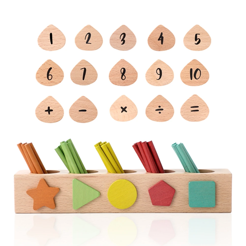 

Figure Blocks Counting Sticks Education Wooden Toys Building Intelligence Block Montessori Mathematical Learning Toys Child Gift