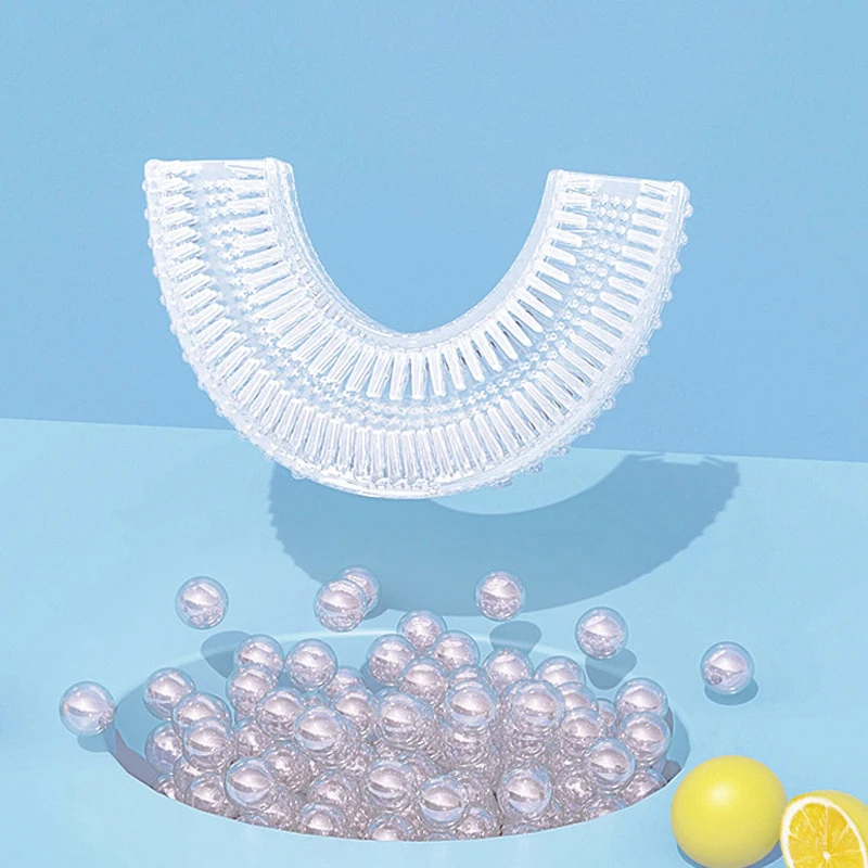 Inteligente escova de dentes elétrica crianças silicone automático ultra sônica escova de dentes padrão dos desenhos animados crianças 360 graus u forma