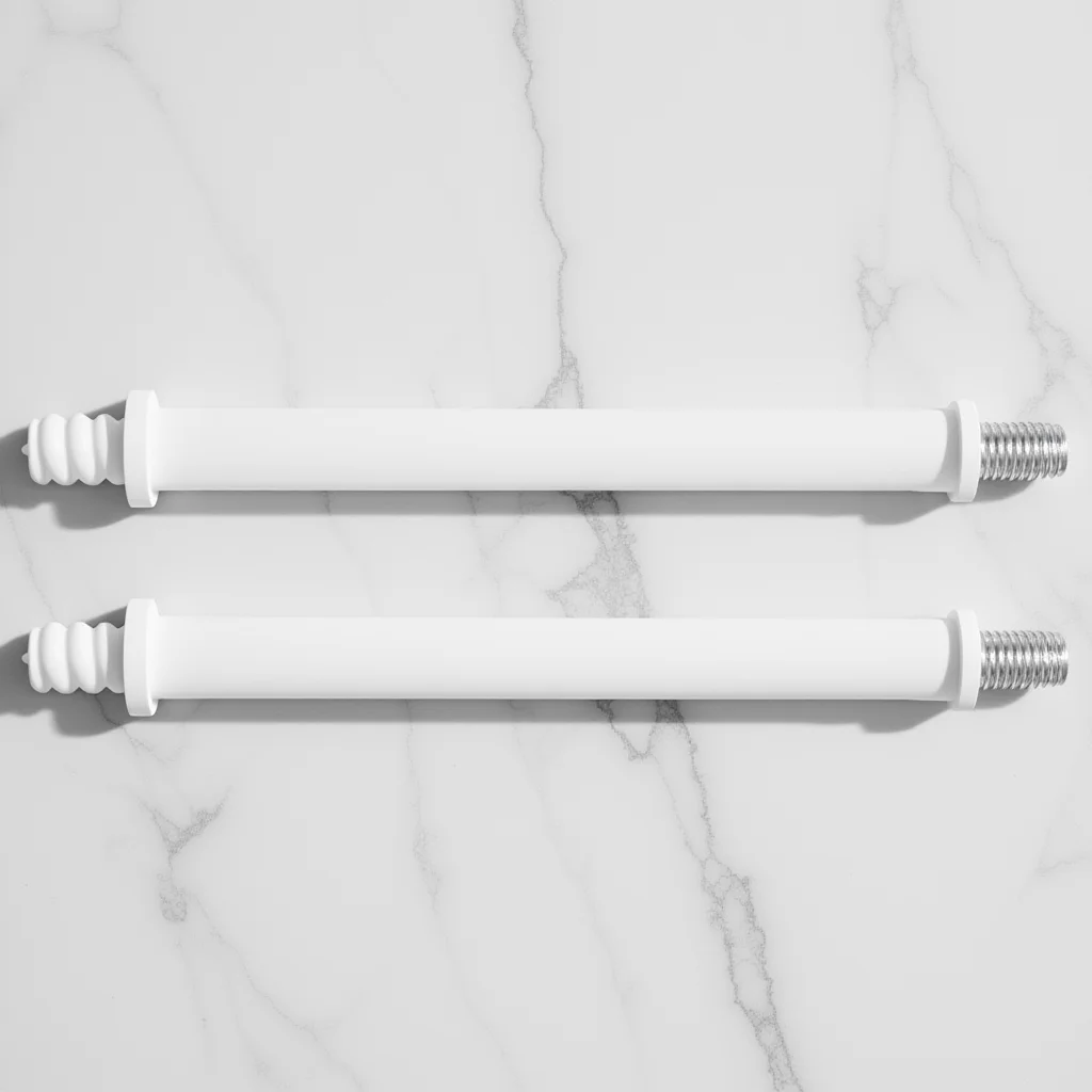 

2Pcs Toilet Brush Attachment Pole Reinforced Threaded Handle Replacement for Home Bathroom Cleaning Essential Part