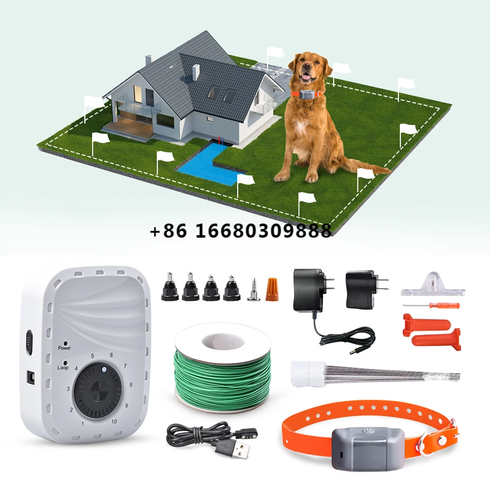 

Effective Rechargeable Dog Fence System+Training Collar modes In-ground Electric Dog Fence System