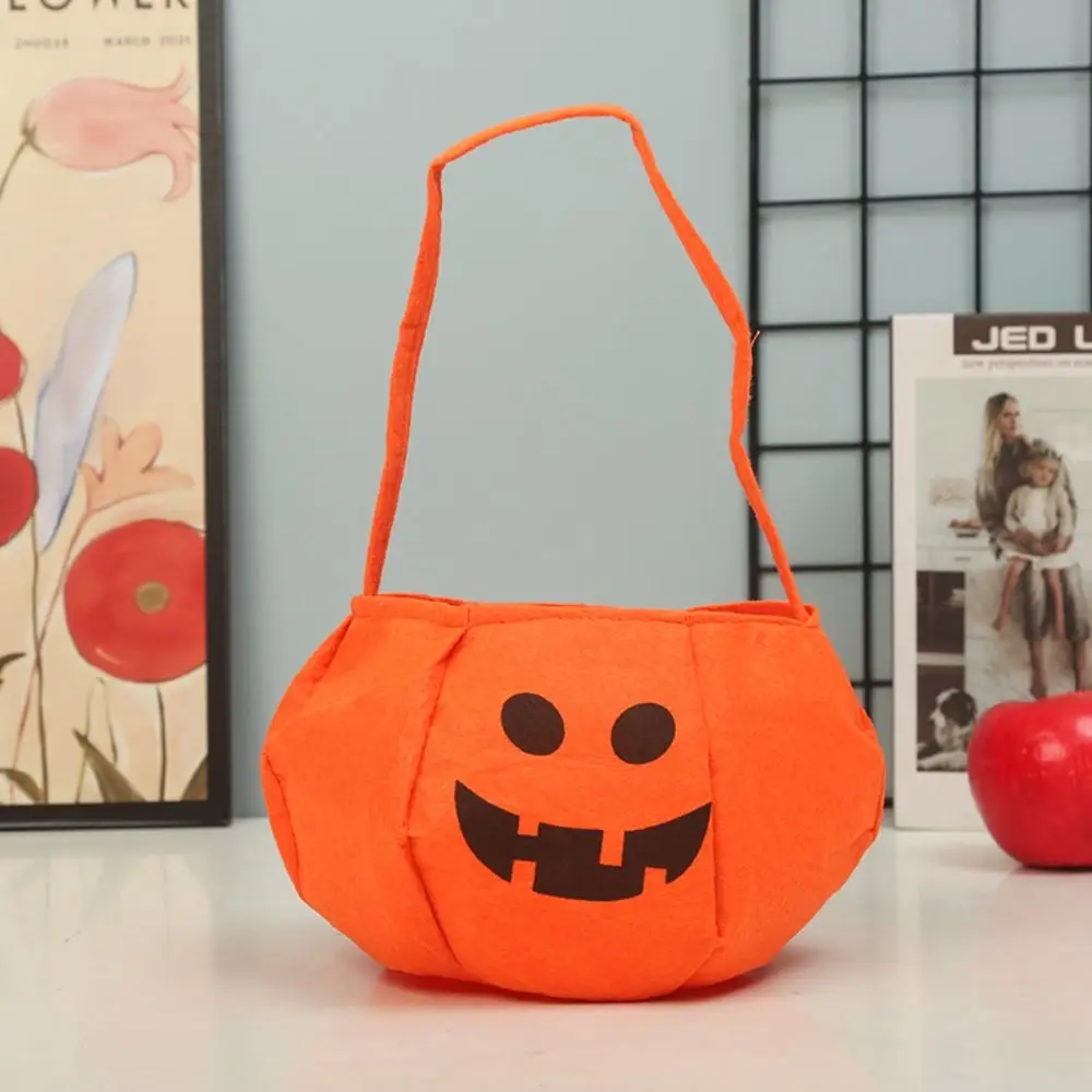 

Cute Ghost Pumpkin Bag Cloth Gifts Pouch Halloween Candy Bag Tote Bag Handbag Pumpkin Candy Bag Gift