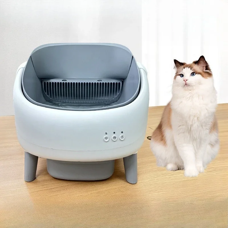 

Smart Cat Litter Box 72L Large Capacity Self-cleaning Cat Litter Box Can Be Controlled By APP Electric Deodorizing Cat Toilet
