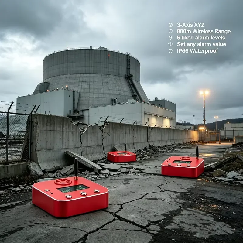 Nuclear Plant Tilt 001 Deg IP66 360 Range Magnetic Mount Sound Light Seismic Safety Alert Tool
