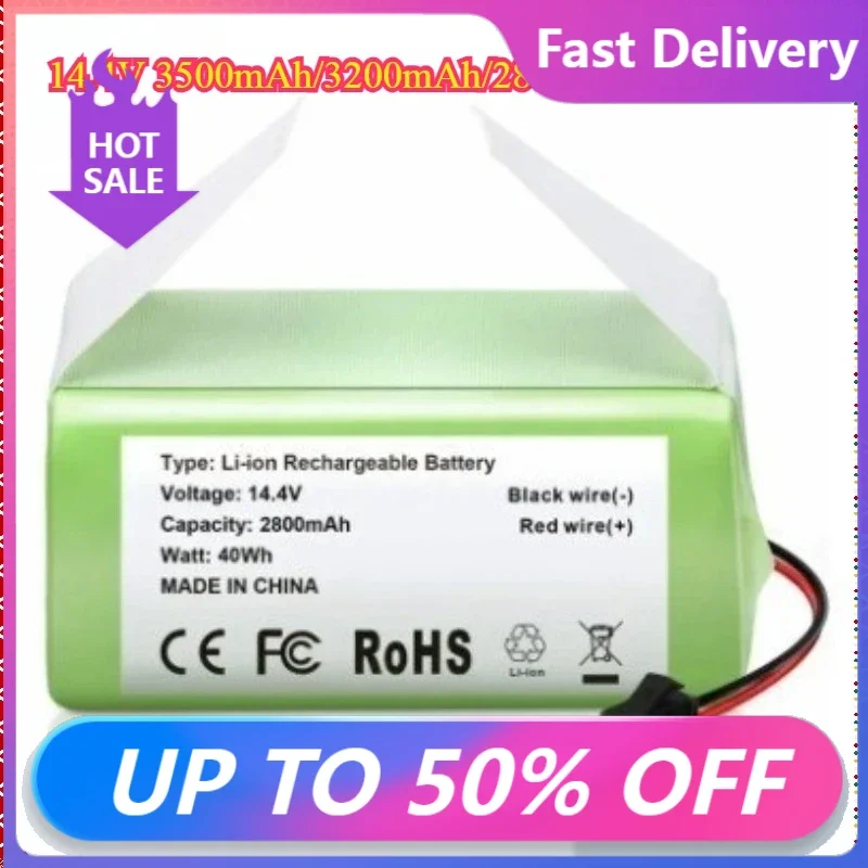 

2026 New 14.4V Li-ion 3500mAh/2600mAh Battery for Lefant T700 Robotic Vacuum Cleaner Ecovacs Deebot N79 N79s Dn 622 EeufFast De