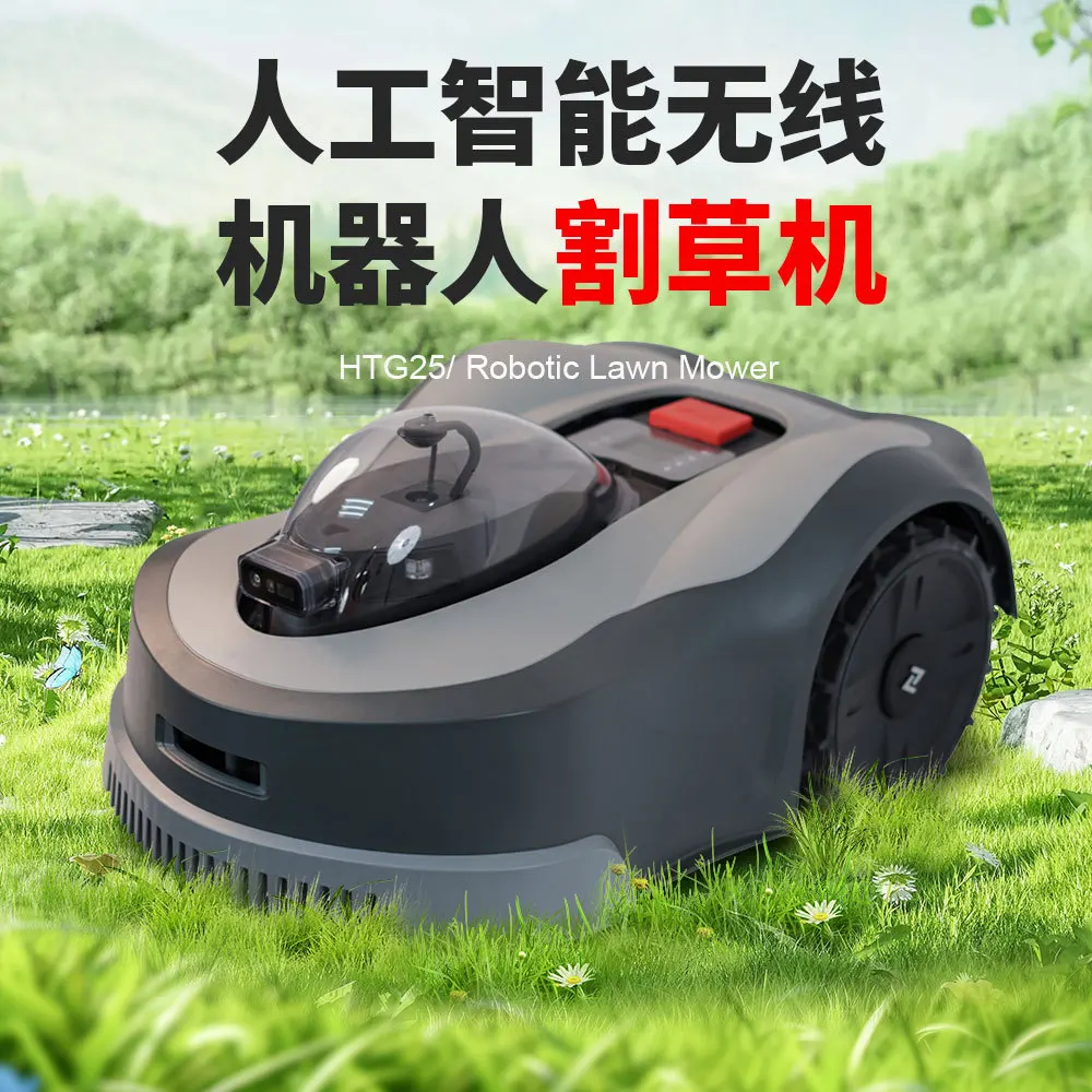 Drahtloser Rasenmäher mit künstlicher Intelligenz, kabelloser Roboterschneider, Rasenmäher für Gartenobstgärten
