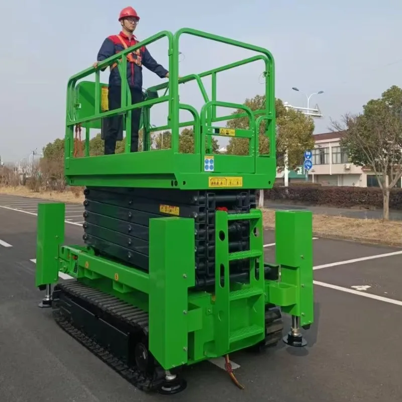 Customized Mobile Hydraulic Track Scissor Lift Work Platform Self-propelled Craweler Aerial Work Scissor Lifts