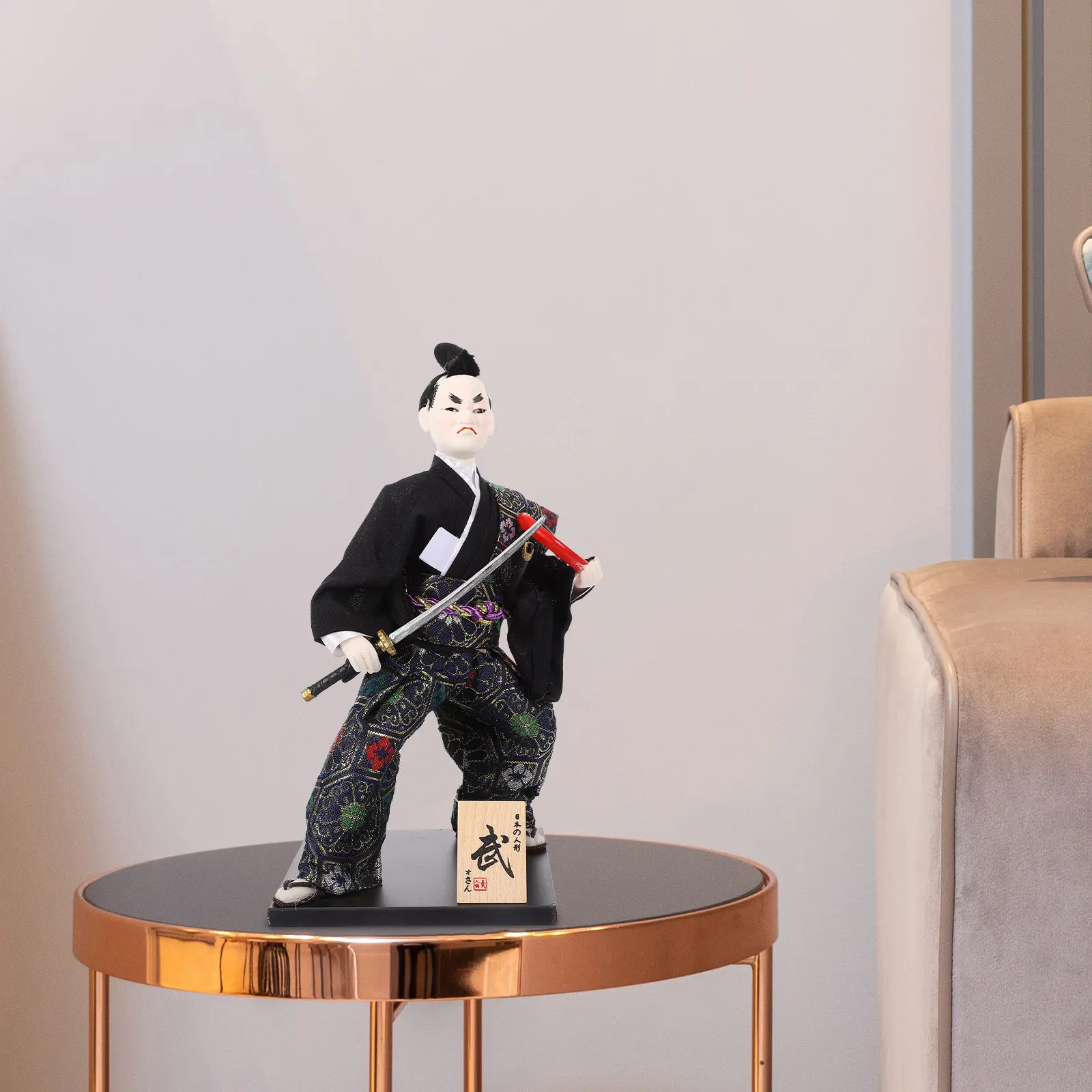 

Japanese Samurai Figure Traditional Style Home Decoration Desktop Ornament Japanese Culture Samurai Statue Japandi Decor