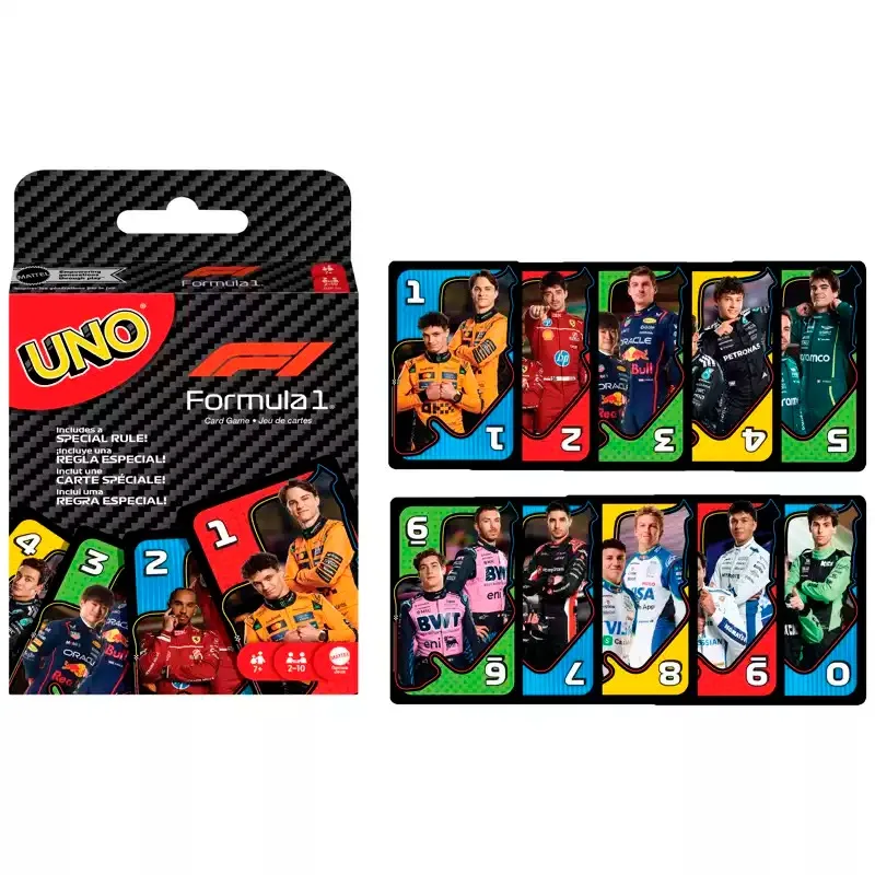 Mattel UNO F1 Racing Collaboration: UNO Multiplayer Board Game for Parties, Leisure, and Card Games