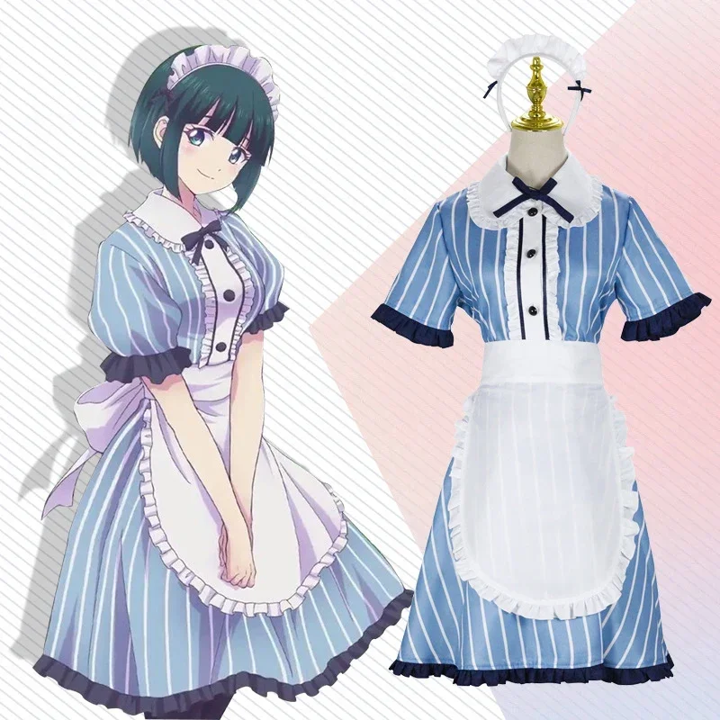 

Anime The Cafe Terrace and Its Goddesses Dress Cosplay Costume Hayato Kasukabe Maid Dress Set Woman Party Halloween Costume