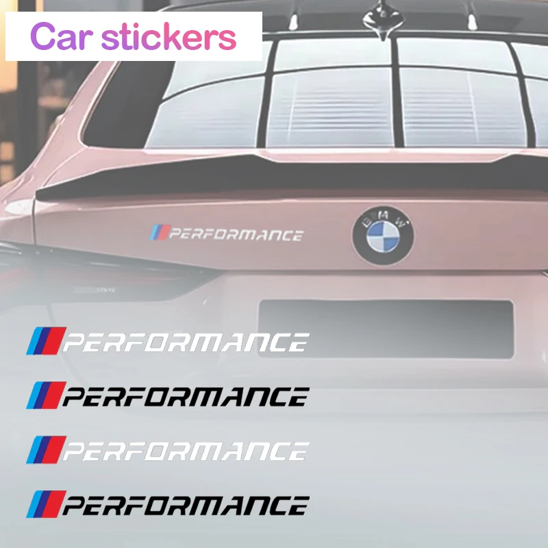 2Pcs Car Sticker Side Body Trunk Bumper Window Decoration Badge Decal For BMW Performance E46 E60 E90 E39 E36 X3 X5 X1 X4 X6 X7