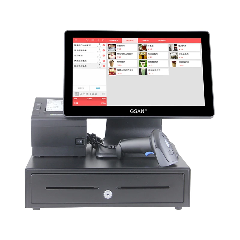 High Quality Touch Screen Pos Cash Register Till System Pos All In One System Restaurant