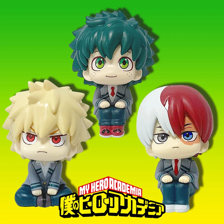 10cm My Hero Academia Cute Ver. Midoriya All Might Bakugou Shoto Ochaco Look Up Figurka Akcji PVC Boku no Hero Prezent Lalka Model