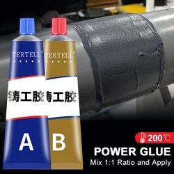 AB Casting Repair Glue High Temperature Glue for Metal AB Glue Liquid Metal Strong Cold Weld Glue Industrial Repair Agent