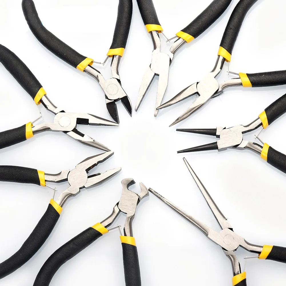 8Pcs Multipurpose Pliers Set Including Round Nose Flat Nose and Wire Cutters Suitable for Detailed Metal and Craft Work
