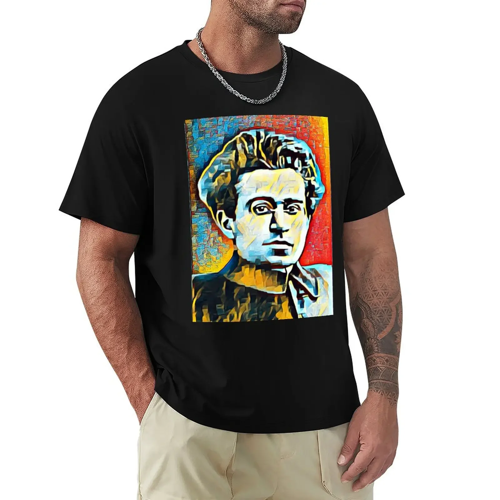 Antonio Gramsci artwork Antonio Gramsci Portrait Antonio Gramsci Wall Art T-Shirt sweat mens graphic t-shirts hip hop