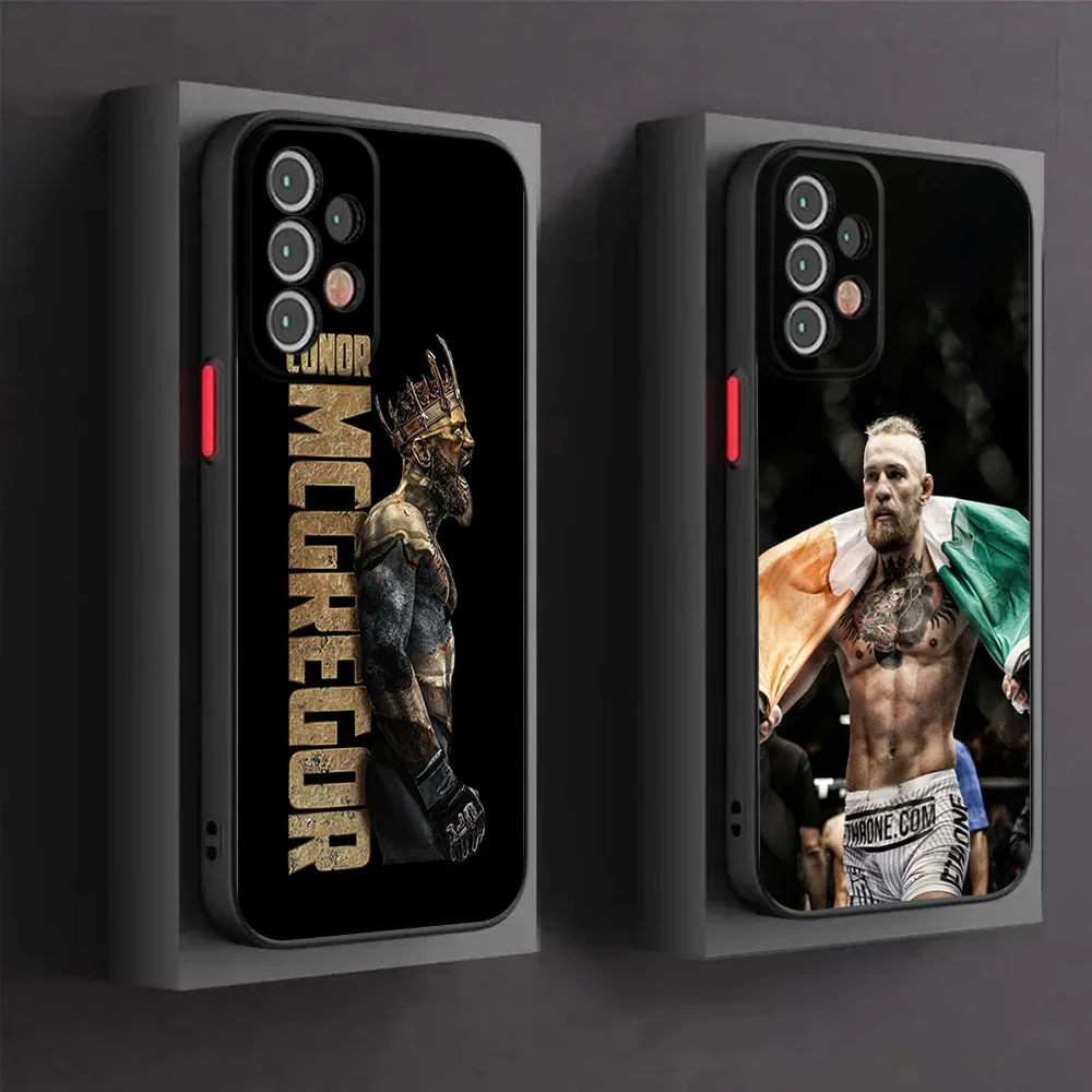 Phone Case For Samsung S24 Note20 S23 S22 S21 S20 S10 A54 A71 A72 A73 5G Ultra Plus Conor Mcgregor King Black Translucent Cover