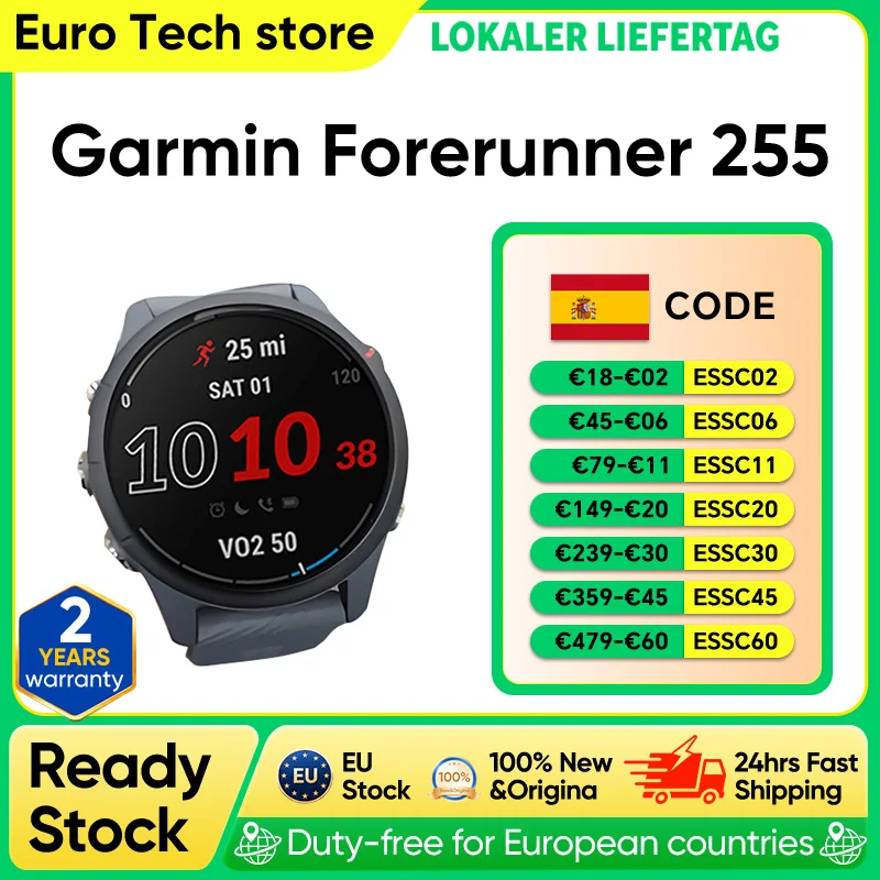 Picture: Garmin Forerunner 255 Sports Smartwatch 46mm 1.3inch Color Screen 14 Days Calorie Tracker RAM Bluetooth Wifi 5ATM Waterproof