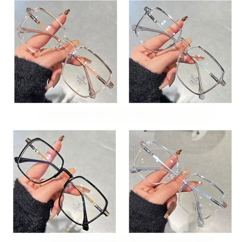 Fashion Myopia Glasses for Women Men New Color Square Transparent Eyeglasses Retro Minus Diopter Eyeglasses Optical Prescription