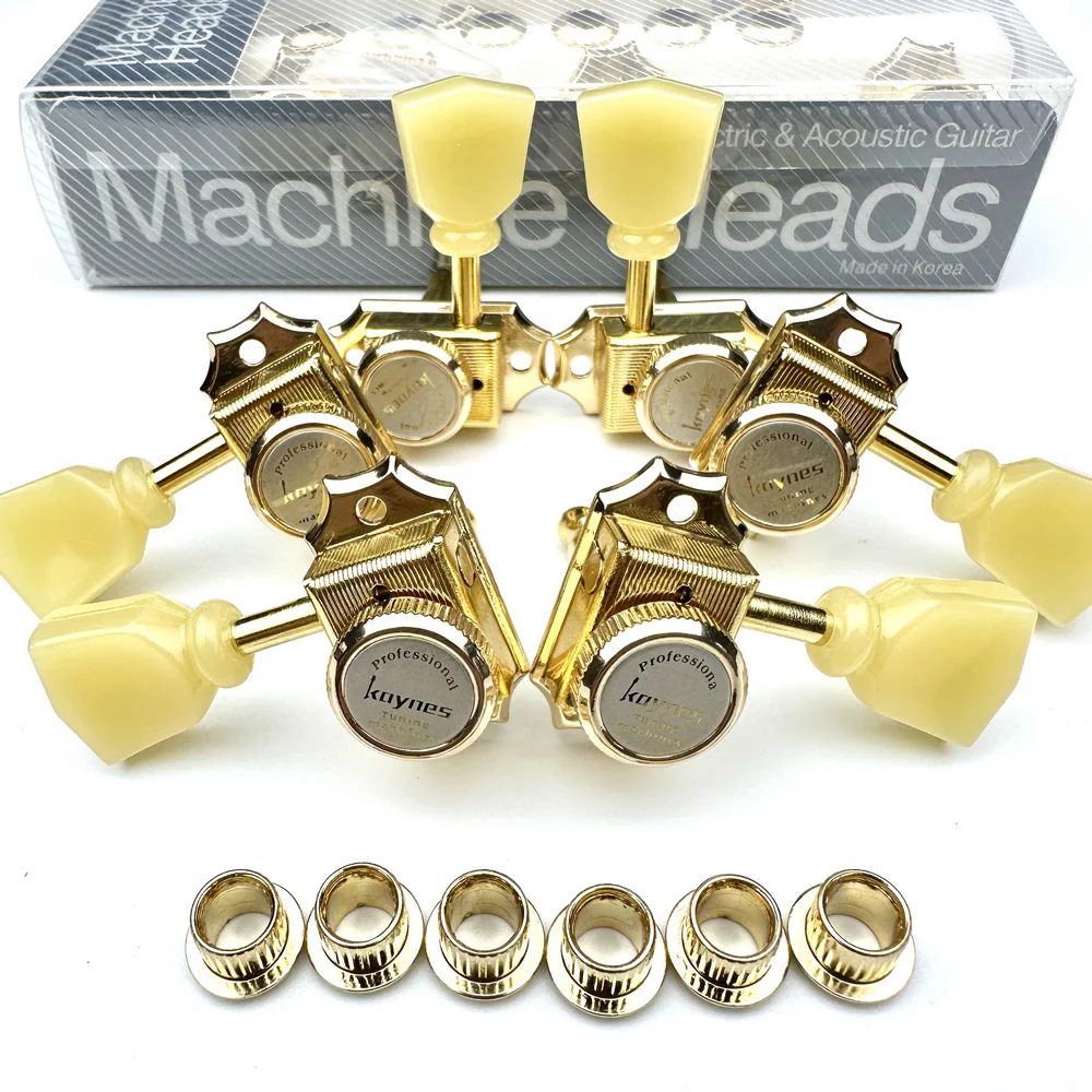 1 Set 3R3L Vintage Deluxe Locking Electric Guitar Machine Heads Tuners For LP SG Electric Guitar Gold Tuning Pegs