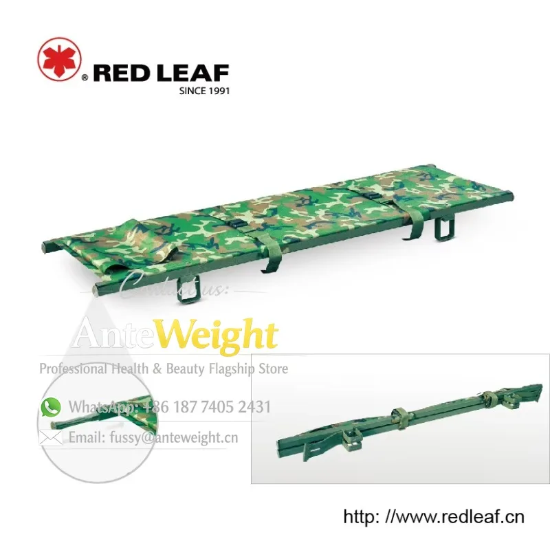 Two Foldable Portable Folding Olive Stretcher for Patient Transfer