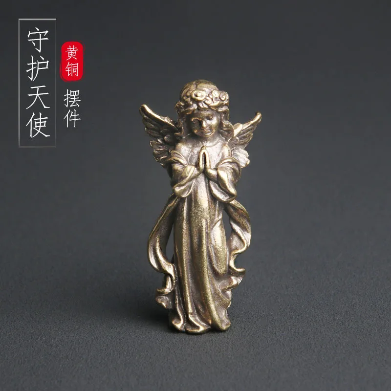 Pure brass guardian angel desktop ornaments, Eros Kewpie, couples, special ornaments, handicrafts small