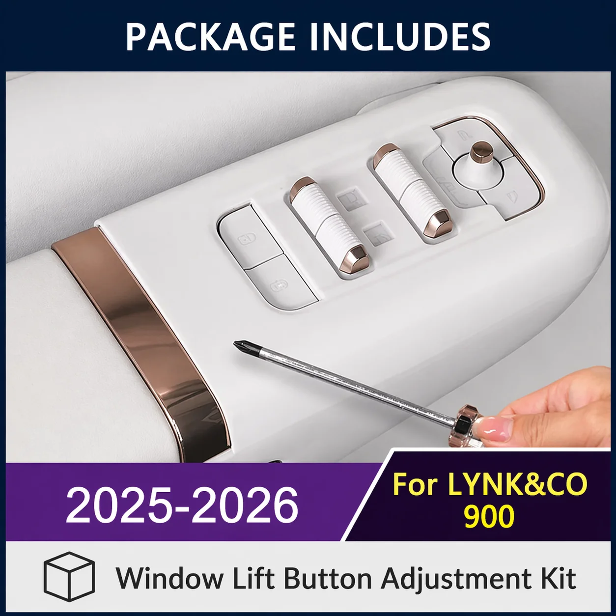 

For Lynk&Co 900 2025-2026 Window Switch Protective Pad Lifting Panel Protective Cover Interior Accessories Supplies