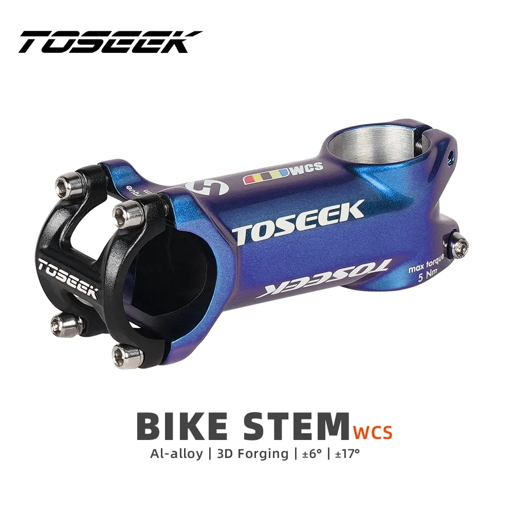 TOSEEK Ultralight Mountain Bike MTB 7 17 Degree Handlebar Stem 31.8mm Cycling Road Bicycle Aluminium Alloy Cycling Accessories