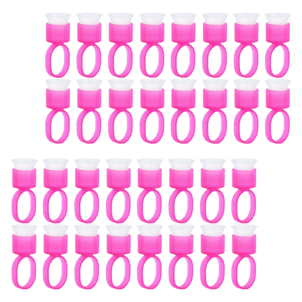 50 szt. Pierścieni na klej do rzęs, odporne plastikowe pojemniki na klej do rzęs, akcesoria do przedłużania rzęs, pierścienie na pigment do tatuażu.