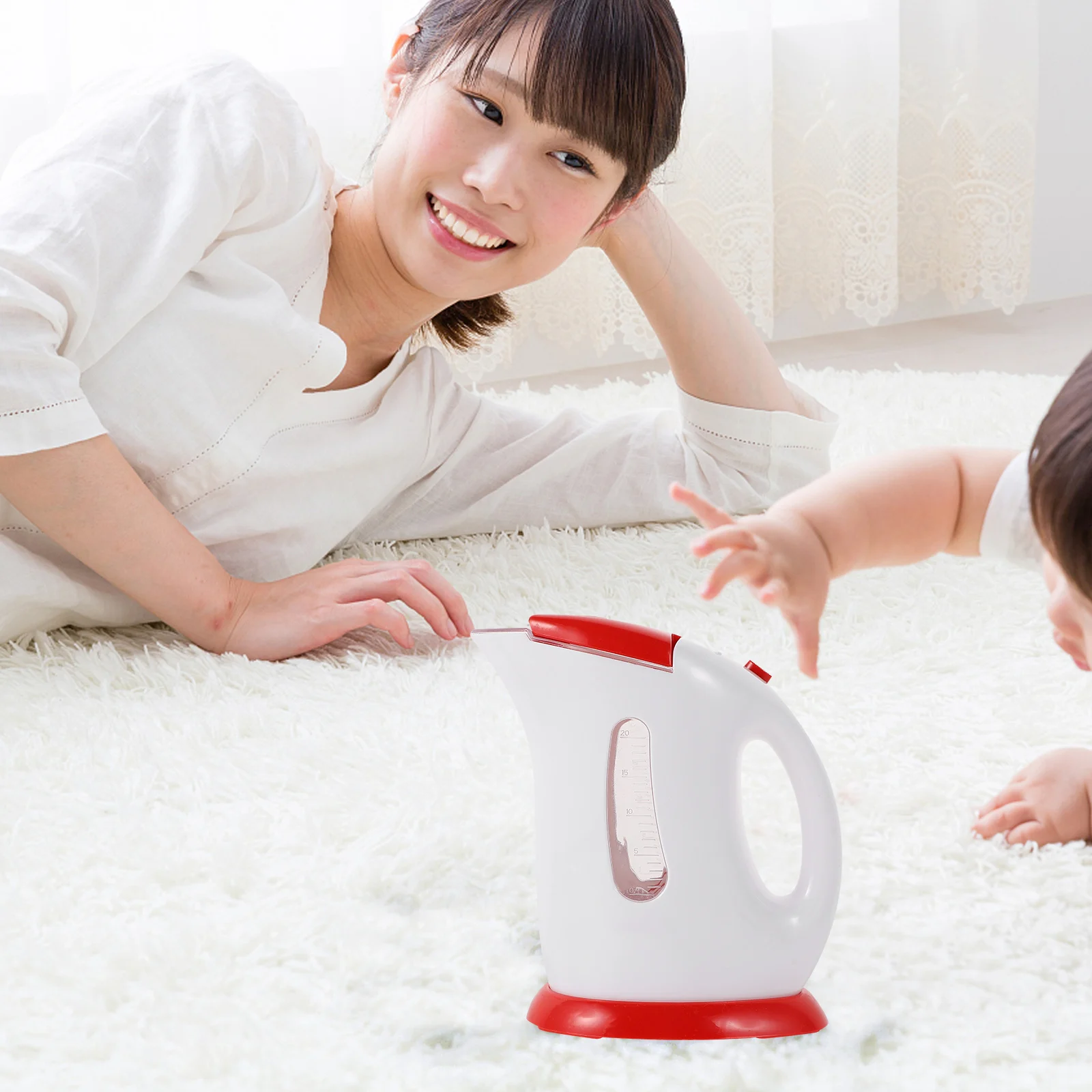 Hervidor de juguete creativo luminoso para niños, electrodomésticos de cocina, plástico en miniatura