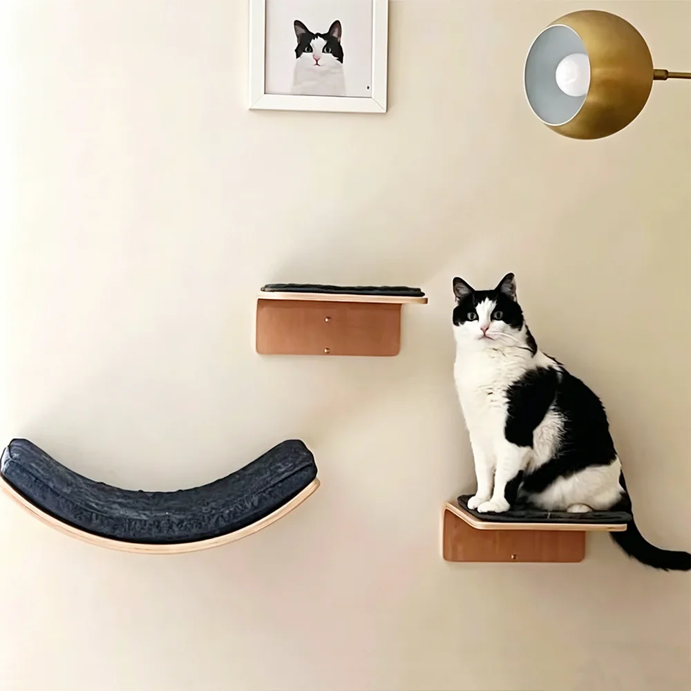 Muebles pared para gatos: rascador, hamaca y estantes de escalada - imagen 5