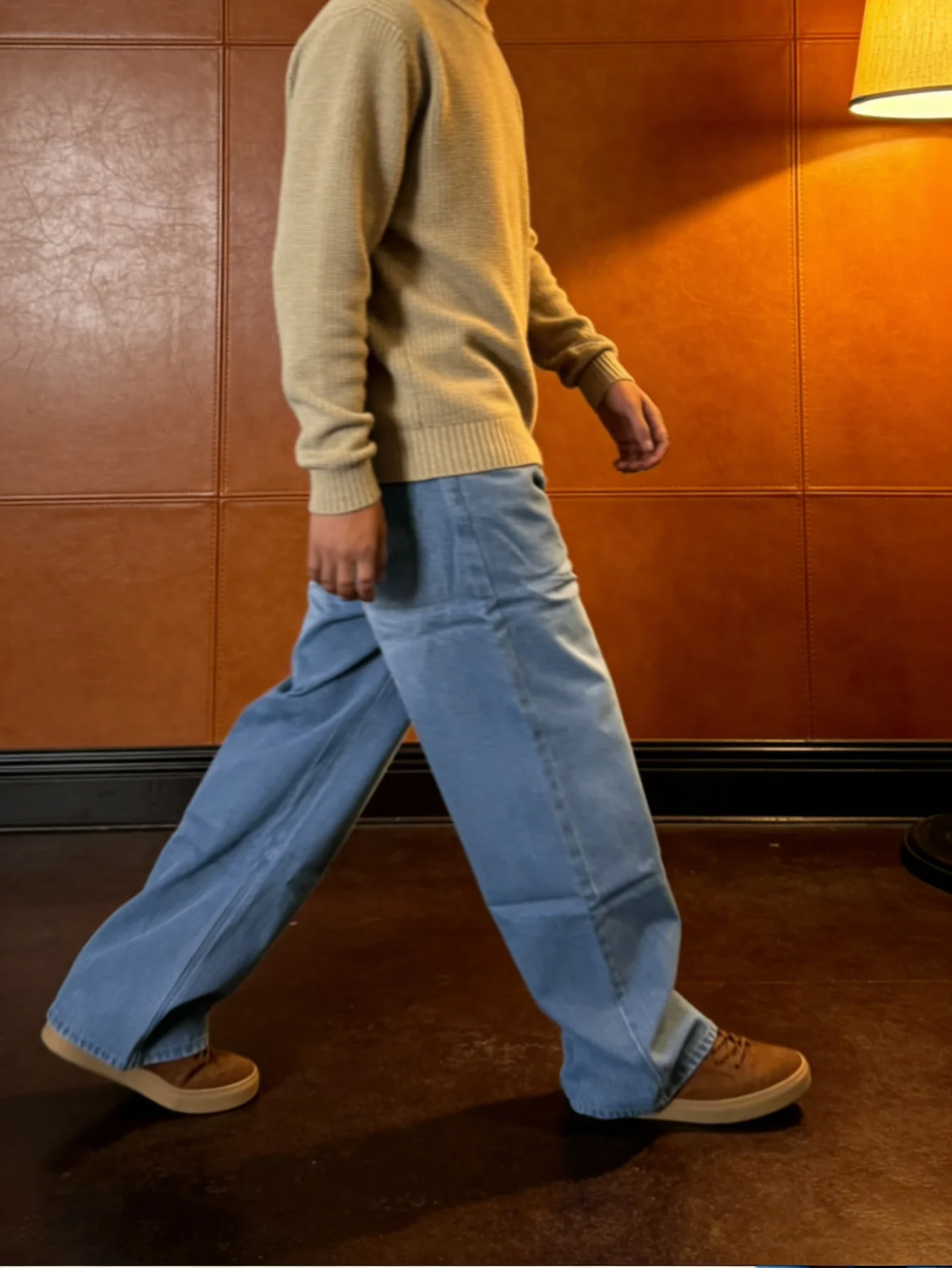 Men's Wide-leg Jeans Practical Gift No Accessories Included
