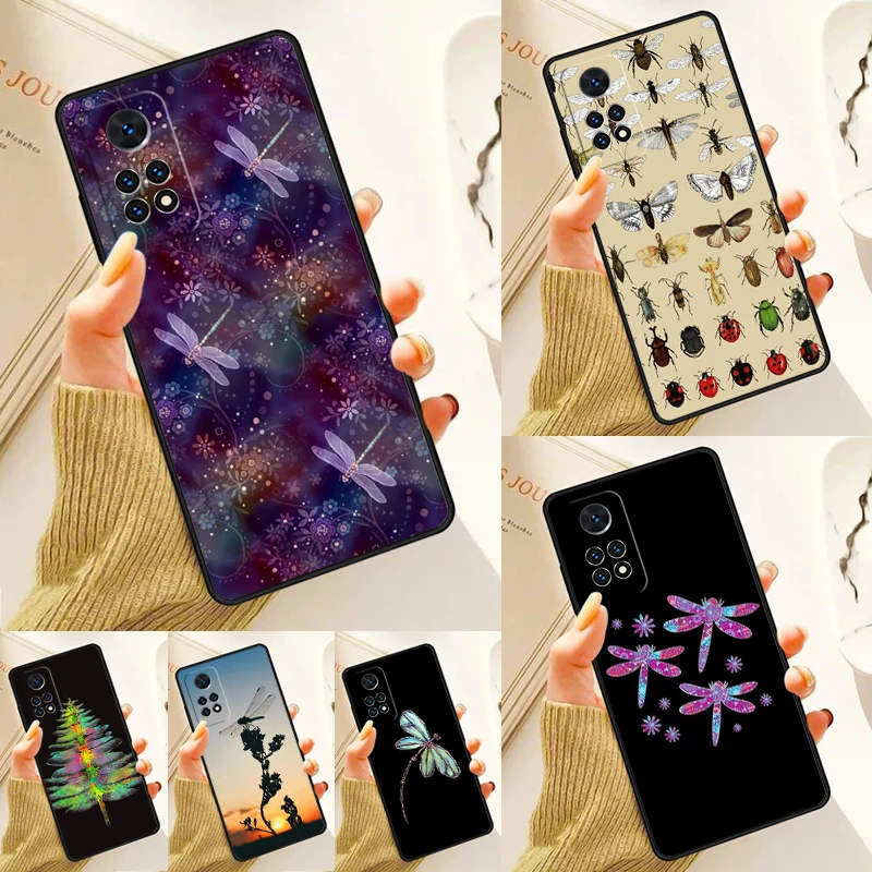 Dragonfly Insect Case For Samsung Galaxy S24 Plus S23 S20 S21FE Lite S22 Ultra Note 20 S8 S9 S10 Phone Coque