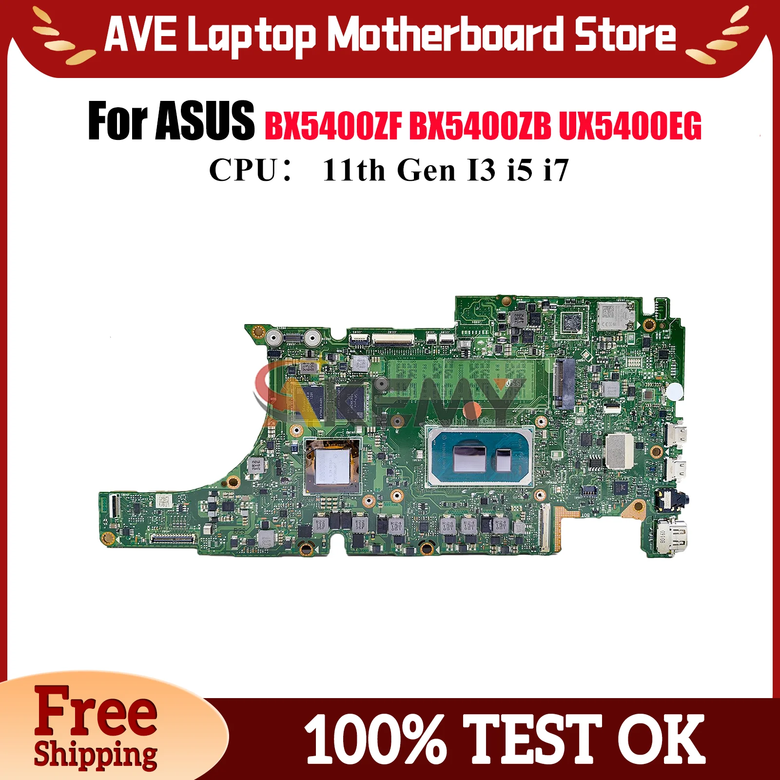

UX5400EG Материнская плата для ноутбука ASUS RX5400ZF BX5400ZF RX5400ZF BX5400ZB RX5400ZB P5400ZB UX5400 Материнская плата с 11-го поколения I3 i5 i7